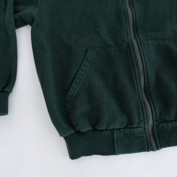 Vintage King Athletics Hunter Green Zip Up Sweater Size Medium Made In Canada - Picture 8 of 9